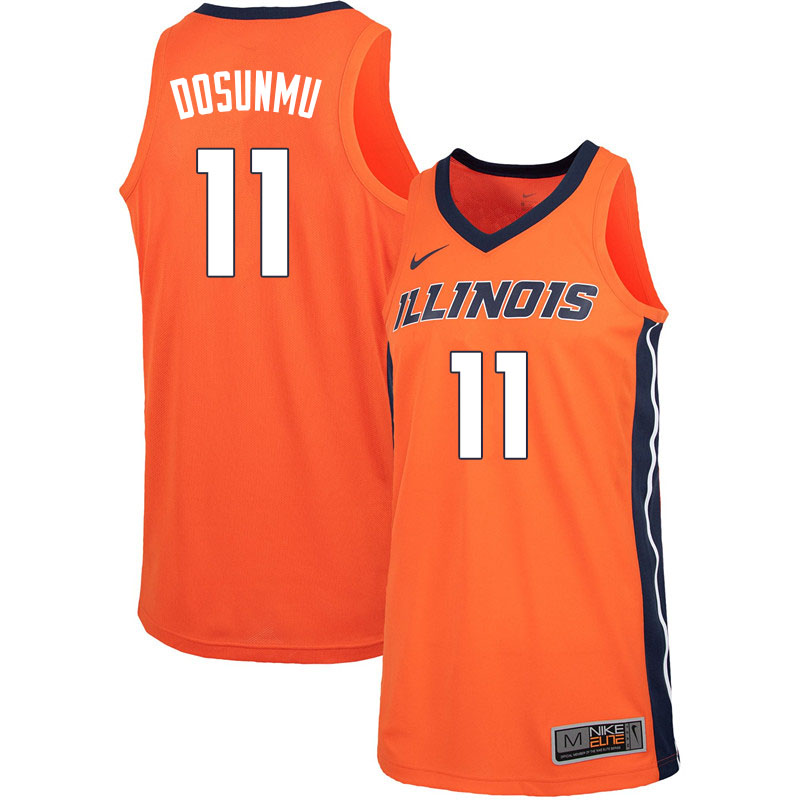 Men #11 Ayo Dosunmu Illinois Fighting Illini College Basketball Jerseys Sale-Orange